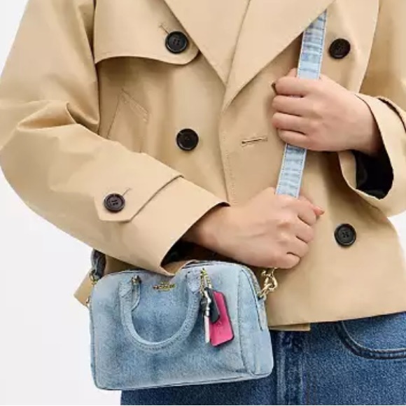 Coach Mini Rowan Bag in Denim Blue - Picture 8 of 10